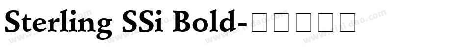 Sterling SSi Bold字体转换